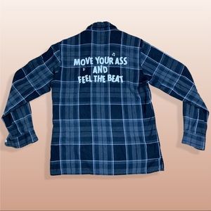 Flannel shirt with “move your ass” embroidery Size M
